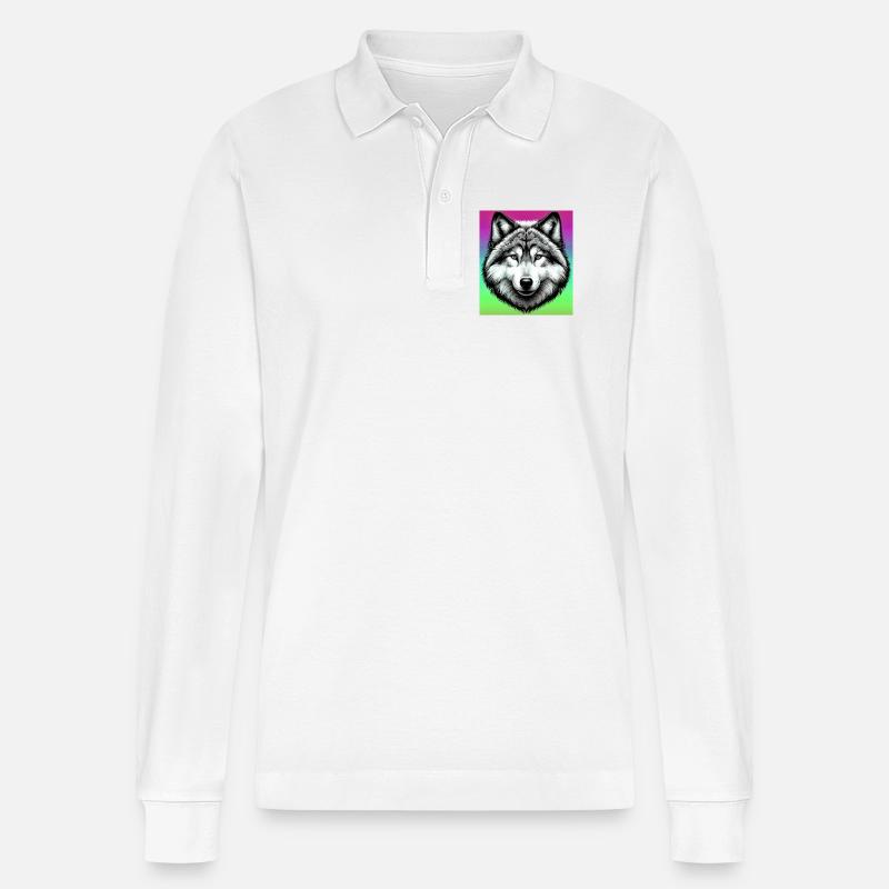 Wolf - Stanley/Stella Unisex Bio-Langarm-Poloshirt Prepster - Weiß