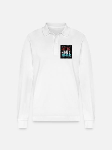 Watts Wind Tarmac - Stanley/Stella Organic Unisex Long-Sleeved Polo Shirt Prepster - white