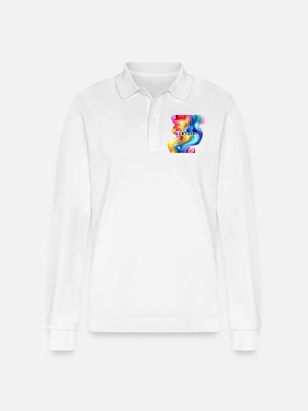 LGBTQIA+ - Stanley/Stella Unisex Bio-Langarm-Poloshirt Prepster - Weiß