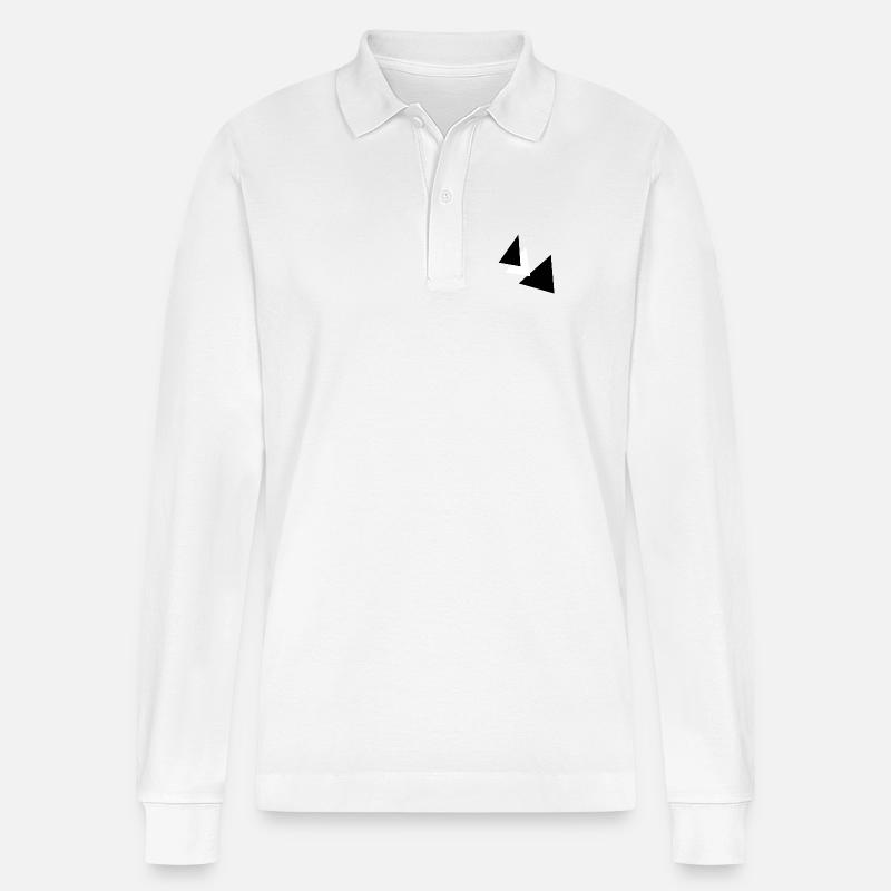 Abstrakt - Stanley/Stella Unisex Bio-Langarm-Poloshirt Prepster - Weiß