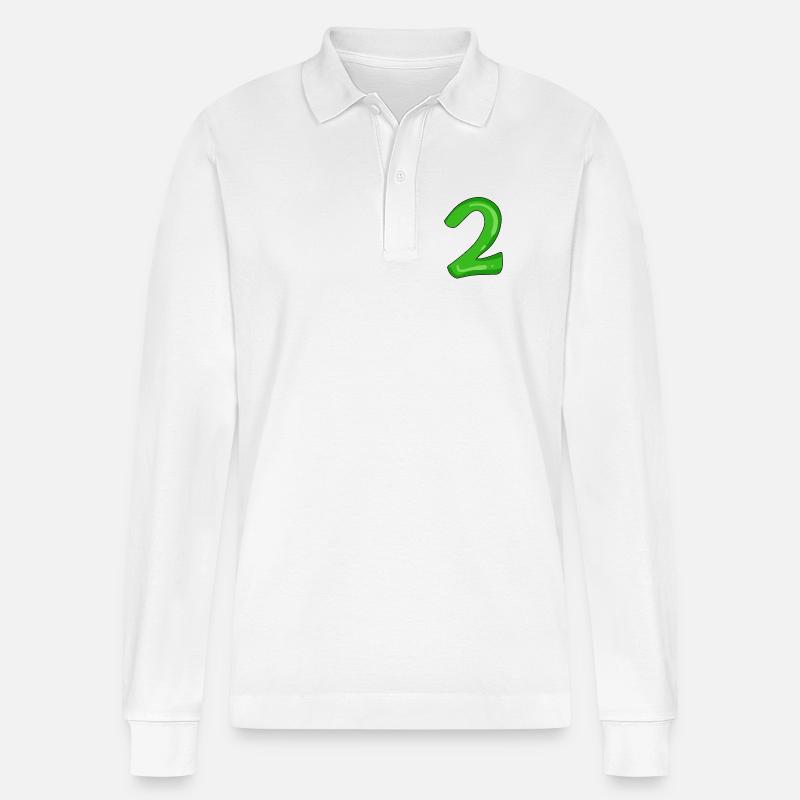 Deux - 2 - Numéro Numéro - Polo à manches longues bio PREPSTER Stanley/Stella Unisexe - blanc