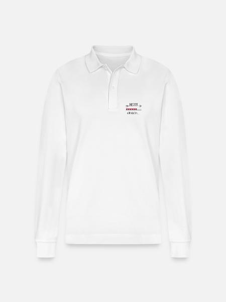 Meister Personalisierter Beruf Mädchen - Stanley/Stella Unisex Bio-Langarm-Poloshirt Prepster - Weiß