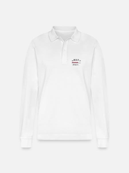Bachelor Ausbildung Personalisierter Beruf Mädchen - Stanley/Stella Unisex Bio-Langarm-Poloshirt Prepster - Weiß