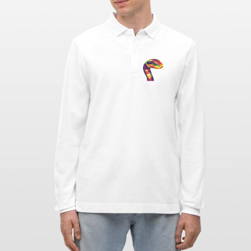 Schlange Python Kobra Mamba Klapperschlange Snake Stanley/Stella Unisex Bio-Langarm-Poloshirt Prepster