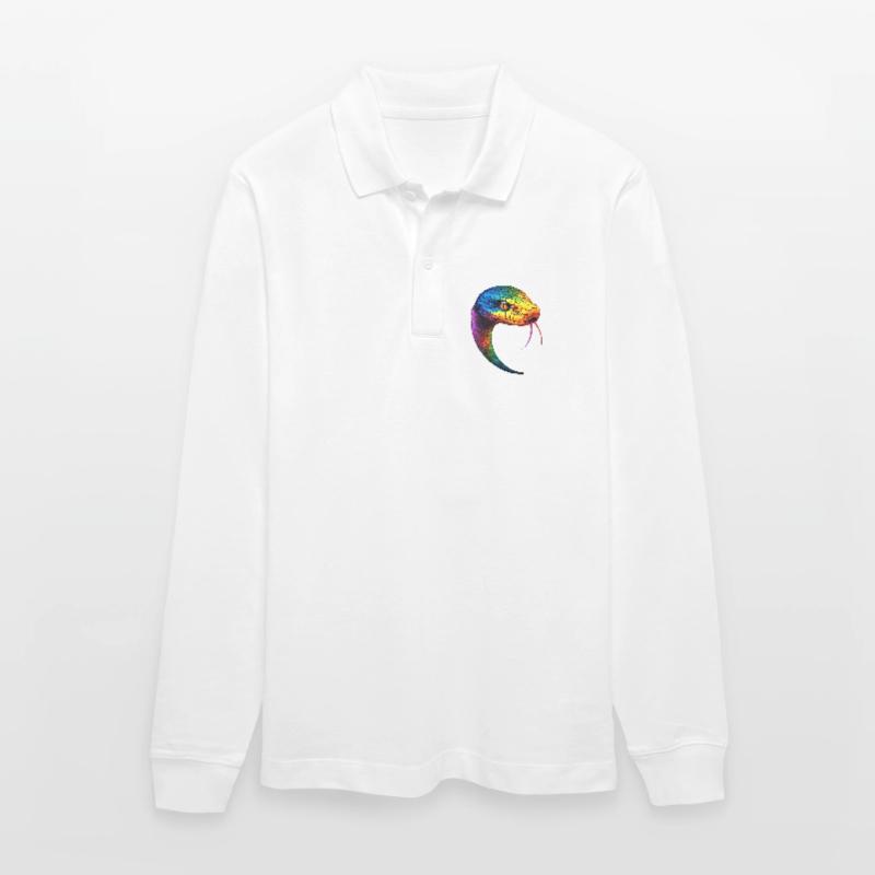 Schlange Python Kobra Mamba Klapperschlange Snake Stanley/Stella Unisex Bio-Langarm-Poloshirt Prepster