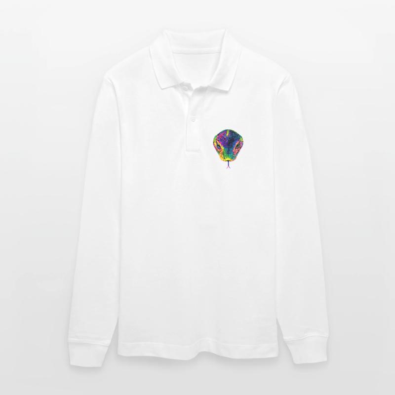 Schlange Python Kobra Mamba Klapperschlange Snake Stanley/Stella Unisex Bio-Langarm-Poloshirt Prepster