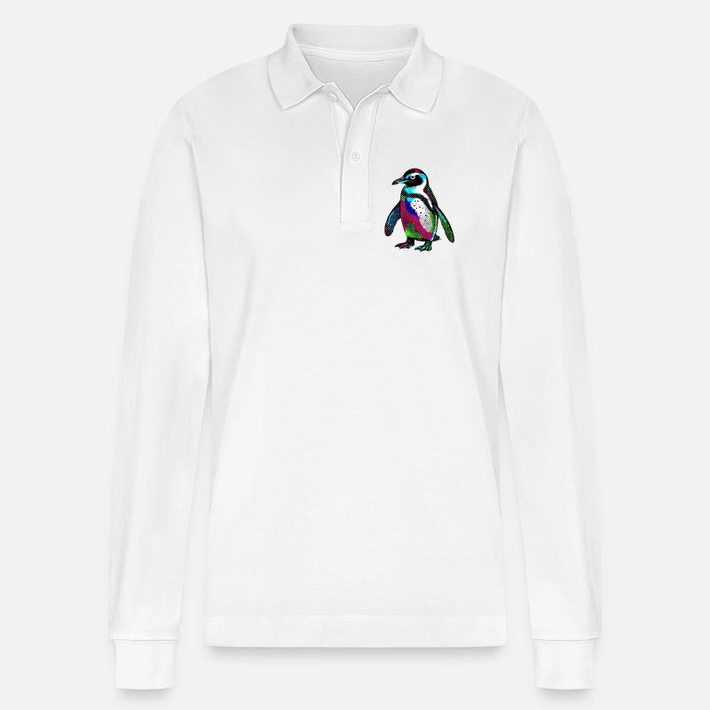 Pinguin - Stanley/Stella Unisex Bio-Langarm-Poloshirt Prepster - Weiß