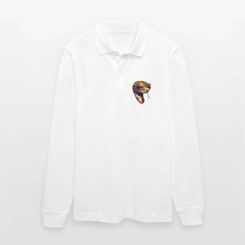 Schlange Python Kobra Klapperschlange Schlangen Stanley/Stella Unisex Bio-Langarm-Poloshirt Prepster