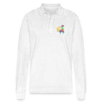 Nutcracker Christmas - Stanley/Stella Organic Unisex Long-Sleeved Polo Shirt Prepster - white - Front - Anna (173cm) & Nico (186cm)