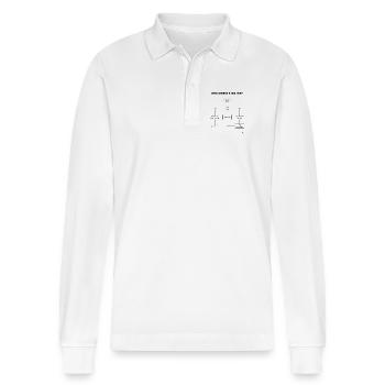 Debugging-Strategie-Flussdiagramm – Funktioniert es Geschenk - Stanley/Stella Unisex Bio-Langarm-Poloshirt Prepster - Weiß - Vorne - Anna (173cm) & Nico (186cm)