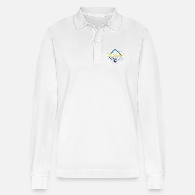 Capitale de Stockholm, Suède, souvenir viking - Polo à manches longues bio PREPSTER Stanley/Stella Unisexe - blanc