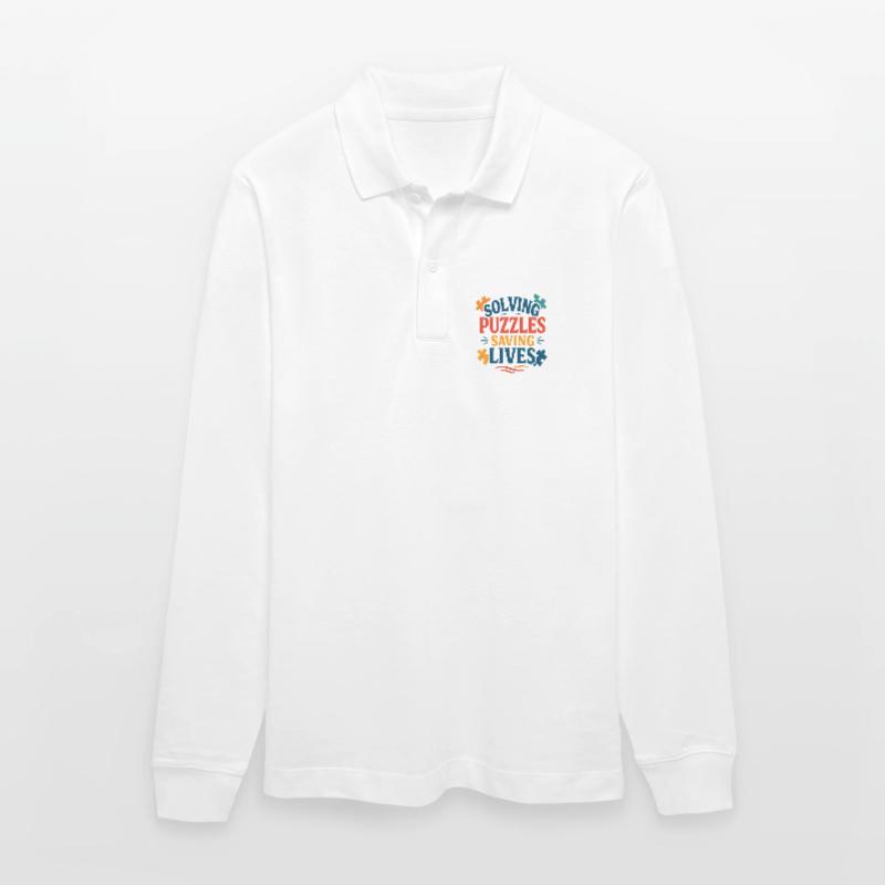 Forensic Nurse Practitioner Puzzles Saving Lives Stanley/Stella Unisex Bio-Langarm-Poloshirt Prepster