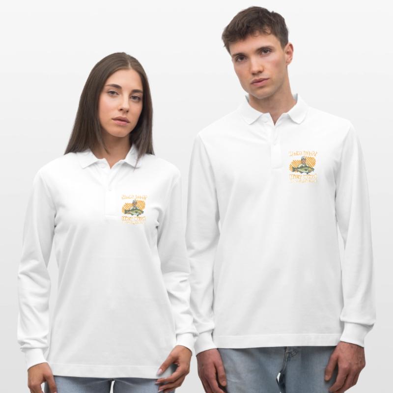 Pike now? This is where cod is kept! Stanley/Stella Organic Unisex Long-Sleeved Polo Shirt Prepster