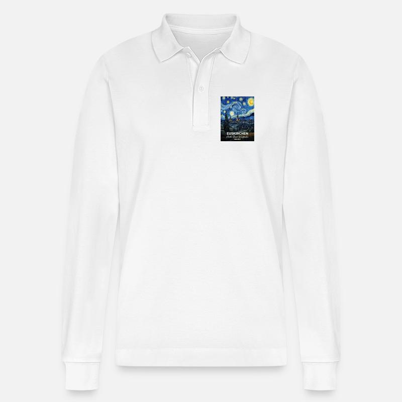 Euskirchen Germany Sternennacht - Stanley/Stella Unisex Bio-Langarm-Poloshirt Prepster - Weiß