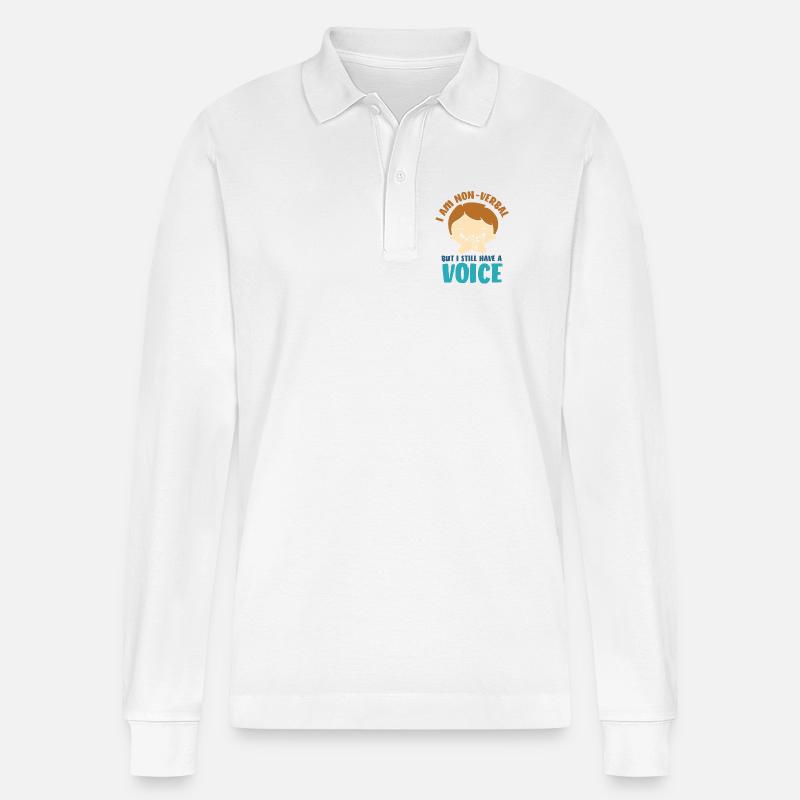 autismus autist asperger syndrom - Stanley/Stella Unisex Bio-Langarm-Poloshirt Prepster - Weiß