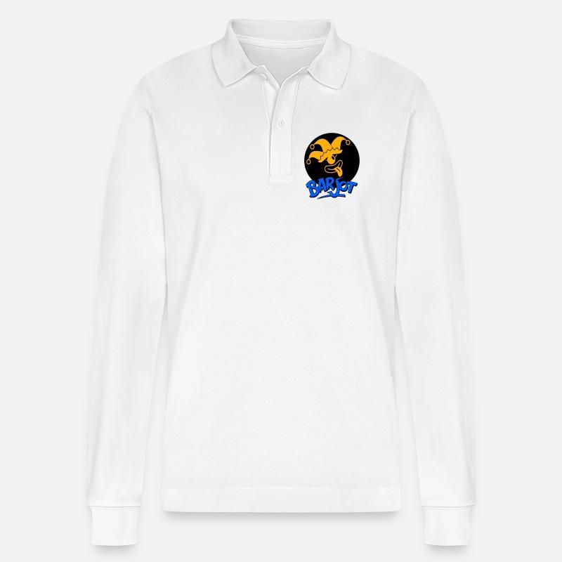 Barjot - Stanley/Stella Unisex Bio-Langarm-Poloshirt Prepster - Weiß