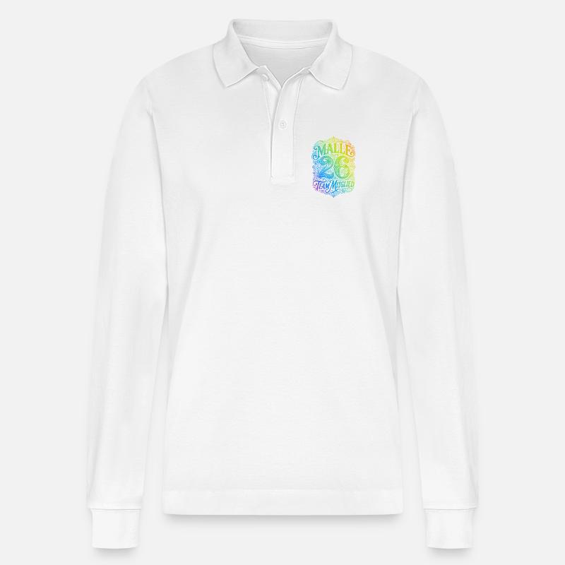 Malle 26 Bunt - Stanley/Stella Unisex Bio-Langarm-Poloshirt Prepster - Weiß