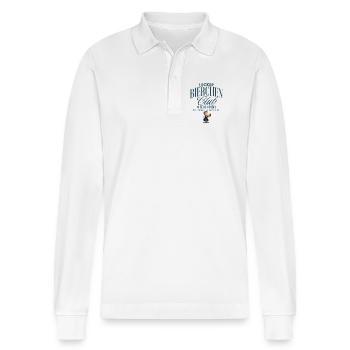 Lecker Bierchen Club - Stanley/Stella Unisex Bio-Langarm-Poloshirt Prepster - Weiß - Vorne - Anna (173cm) & Nico (186cm)