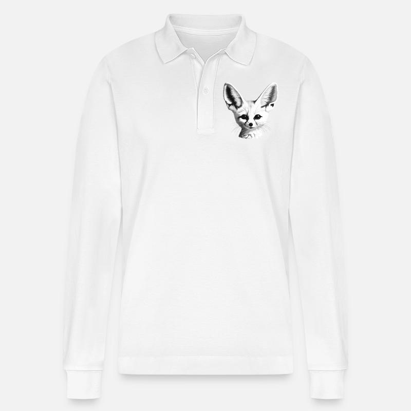 Fennek - Stanley/Stella Unisex Bio-Langarm-Poloshirt Prepster - Weiß