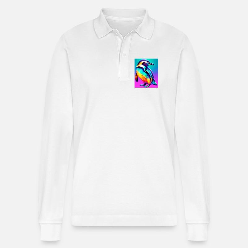 Pinguin - Stanley/Stella Unisex Bio-Langarm-Poloshirt Prepster - Weiß