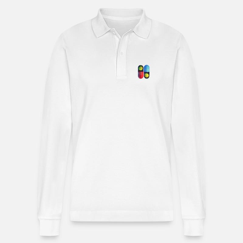 Matrix Nirvana - Stanley/Stella Unisex Bio-Langarm-Poloshirt Prepster - Weiß