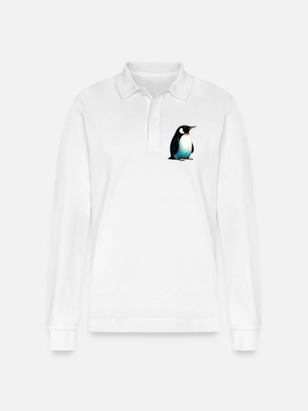 Pinguin - Stanley/Stella Unisex Bio-Langarm-Poloshirt Prepster - Weiß