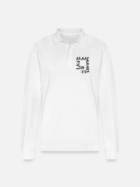 Karneval im Schriftzug - Stanley/Stella Unisex Bio-Langarm-Poloshirt Prepster - Weiß