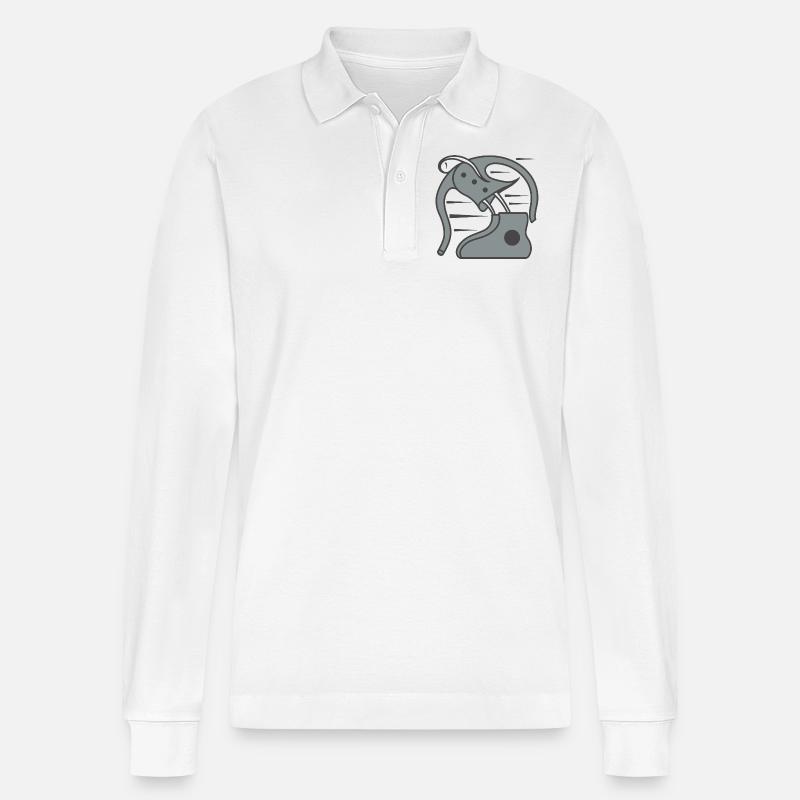 Trotz aller Widrigkeiten - Stanley/Stella Unisex Bio-Langarm-Poloshirt Prepster - Weiß