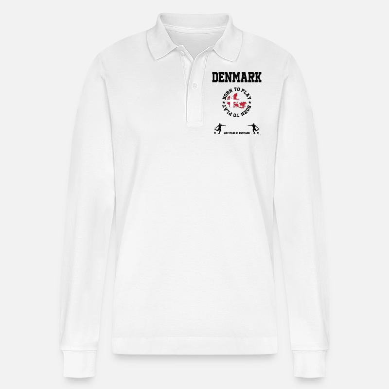 Danimarca - Polo a manica lunga ecologica unisex Prepster di Stanley/Stella - bianco