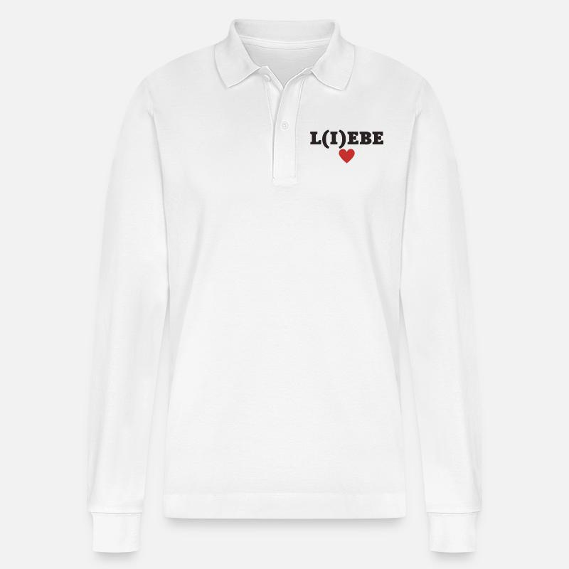 Liebe Lebe - Stanley/Stella Unisex Bio-Langarm-Poloshirt Prepster - Weiß
