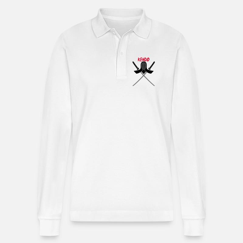 KENDO - Stanley/Stella Unisex Bio-Langarm-Poloshirt Prepster - Weiß