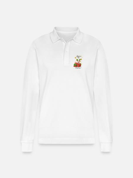 Joyeux_noel_surprise - Stanley/Stella Unisex Bio-Langarm-Poloshirt Prepster - Weiß