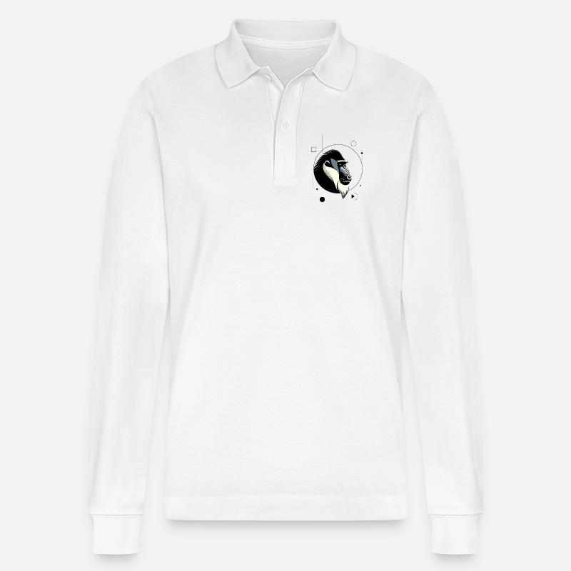 Mandrill - Stanley/Stella Unisex Bio-Langarm-Poloshirt Prepster - Weiß