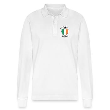 Tallaght Irish Shield - Stanley/Stella Unisex Bio-Langarm-Poloshirt Prepster - Weiß - Vorne - Anna (173cm) & Nico (186cm)