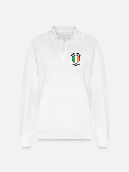 Tallaght Irish Shield - Stanley/Stella Unisex Bio-Langarm-Poloshirt Prepster - Weiß
