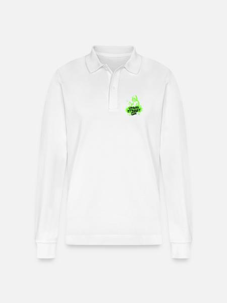 Neon Street Art Spray - Stanley/Stella Organic Unisex Long-Sleeved Polo Shirt Prepster - white