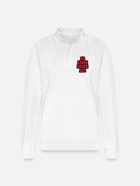 SO SEHEN SIEGER AUS - Stanley/Stella Unisex Bio-Langarm-Poloshirt Prepster - Weiß