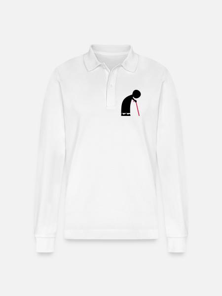grandma - Stanley/Stella Organic Unisex Long-Sleeved Polo Shirt Prepster - white