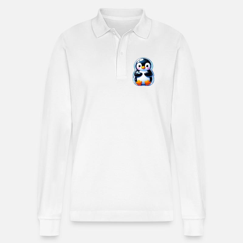 Pinguin - Stanley/Stella Unisex Bio-Langarm-Poloshirt Prepster - Weiß