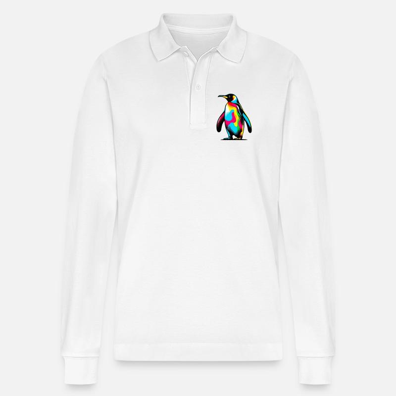 Pinguin - Stanley/Stella Unisex Bio-Langarm-Poloshirt Prepster - Weiß