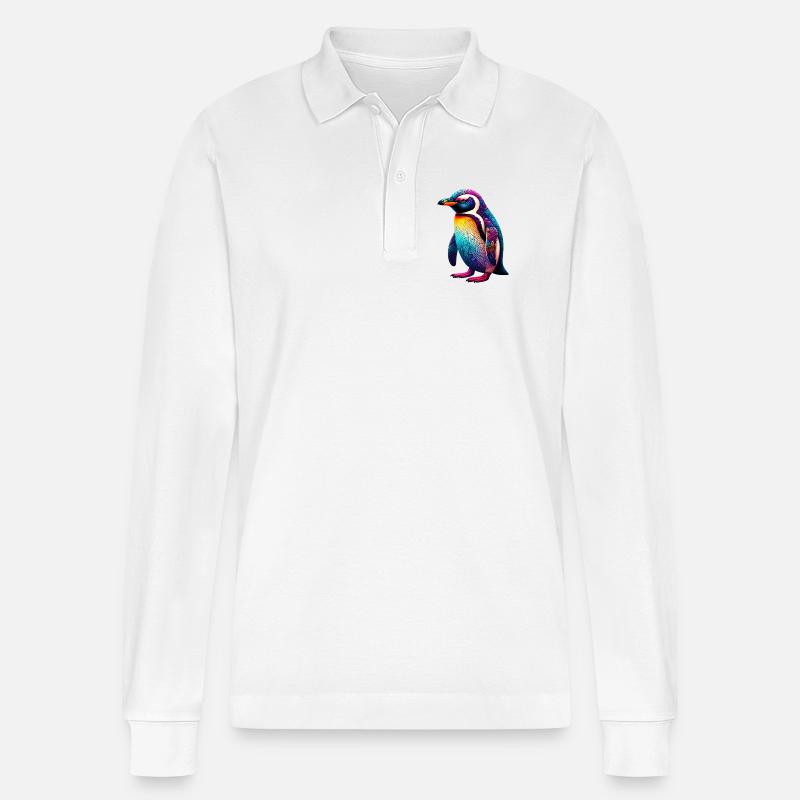 Pinguin - Stanley/Stella Unisex Bio-Langarm-Poloshirt Prepster - Weiß