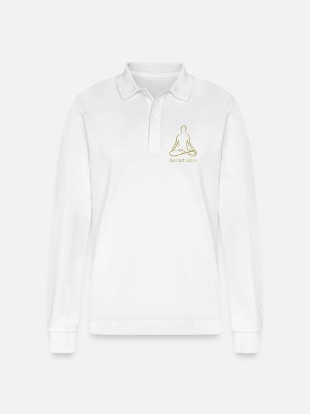 selbst sein - Stanley/Stella Unisex Bio-Langarm-Poloshirt Prepster - Weiß
