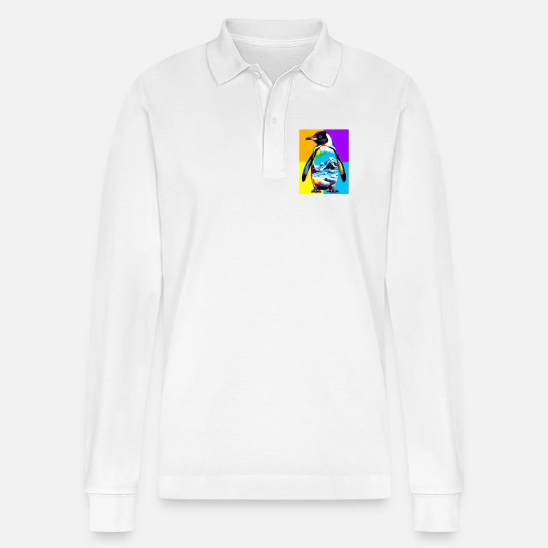 Pinguin - Stanley/Stella Unisex Bio-Langarm-Poloshirt Prepster - Weiß