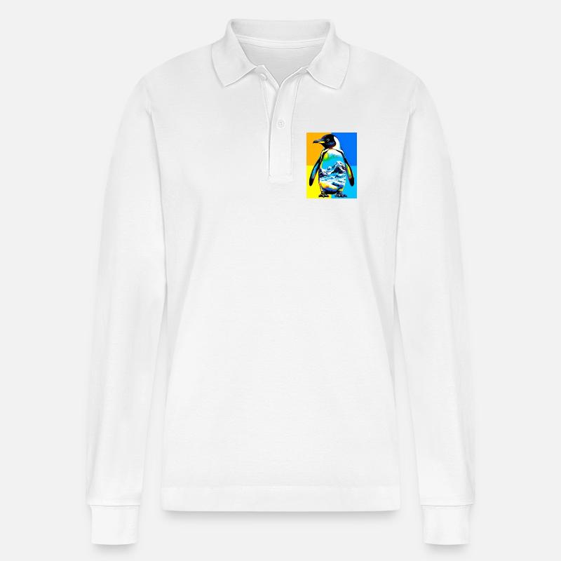 Pinguin - Stanley/Stella Unisex Bio-Langarm-Poloshirt Prepster - Weiß