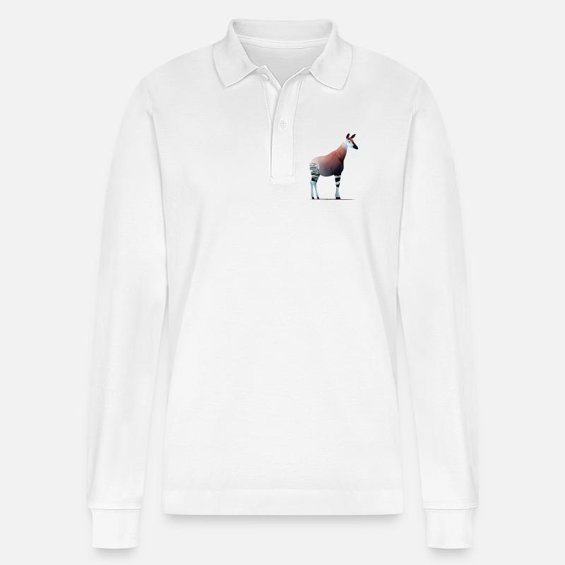 Okapi - Polo à manches longues bio PREPSTER Stanley/Stella Unisexe - blanc