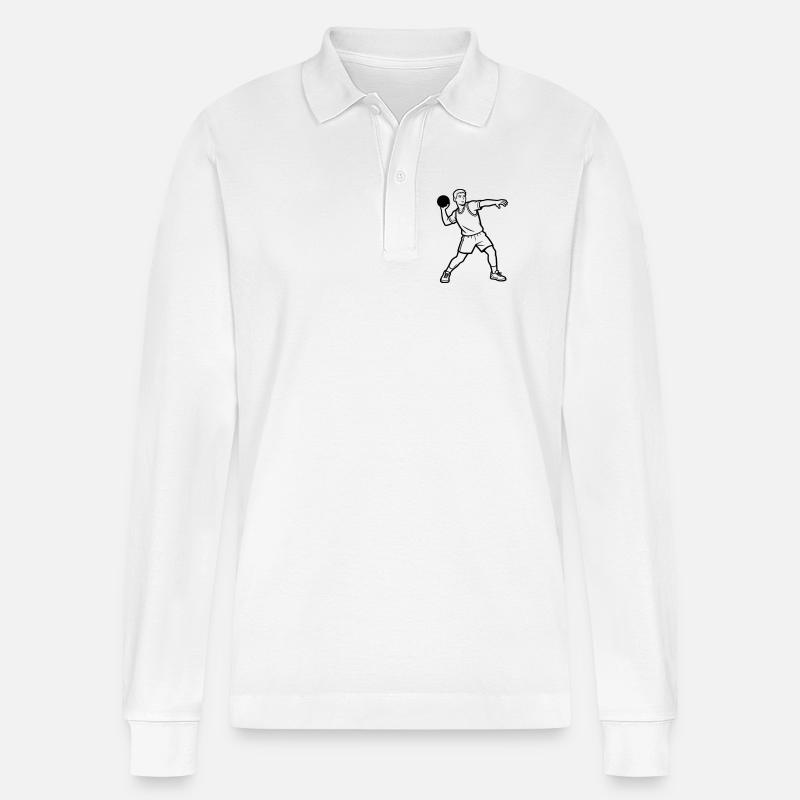 Völkerball - Stanley/Stella Unisex Bio-Langarm-Poloshirt Prepster - Weiß