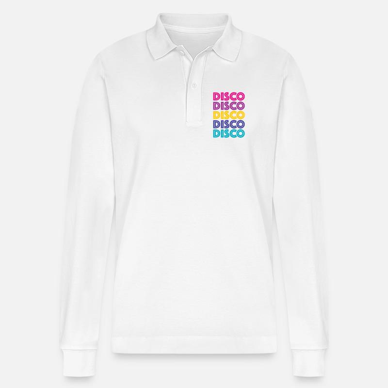Disco Disco Disco - Stanley/Stella Unisex Bio-Langarm-Poloshirt Prepster - Weiß
