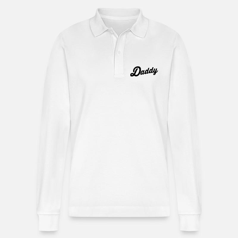 Daddy - Stanley/Stella Unisex Bio-Langarm-Poloshirt Prepster - Weiß