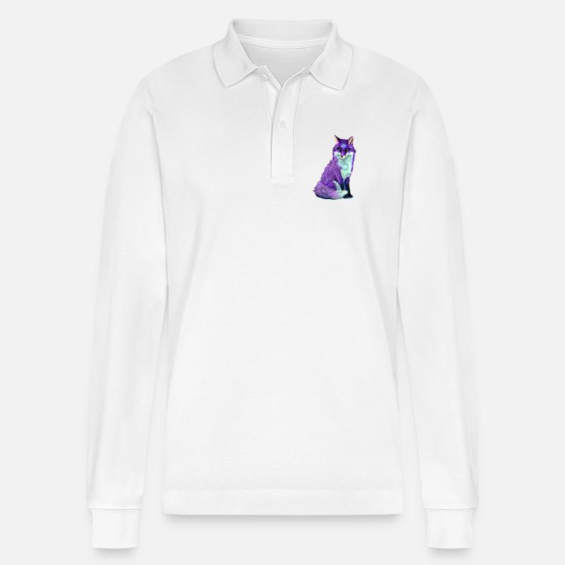 Fuchs - Stanley/Stella Unisex Bio-Langarm-Poloshirt Prepster - Weiß