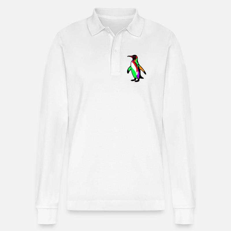 Pinguin - Stanley/Stella Unisex Bio-Langarm-Poloshirt Prepster - Weiß